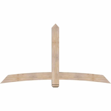 Ekena Millwork Bellingham Smooth Timber Gable Bracket, Douglas Fir, 84"W x 45"H x 5 1/2"D x 5 1/2"F, 13/12 Pitch GBW084X45X0606BEL00SDF